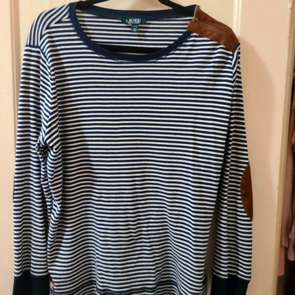Striped Ralph Lauren with elbow pads